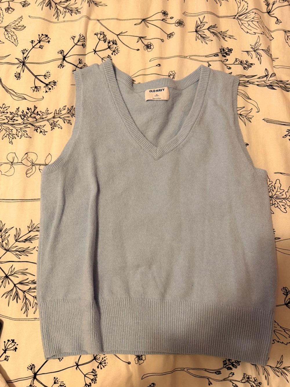 Old Navy Pale Blue V-Neck Sweater Vest